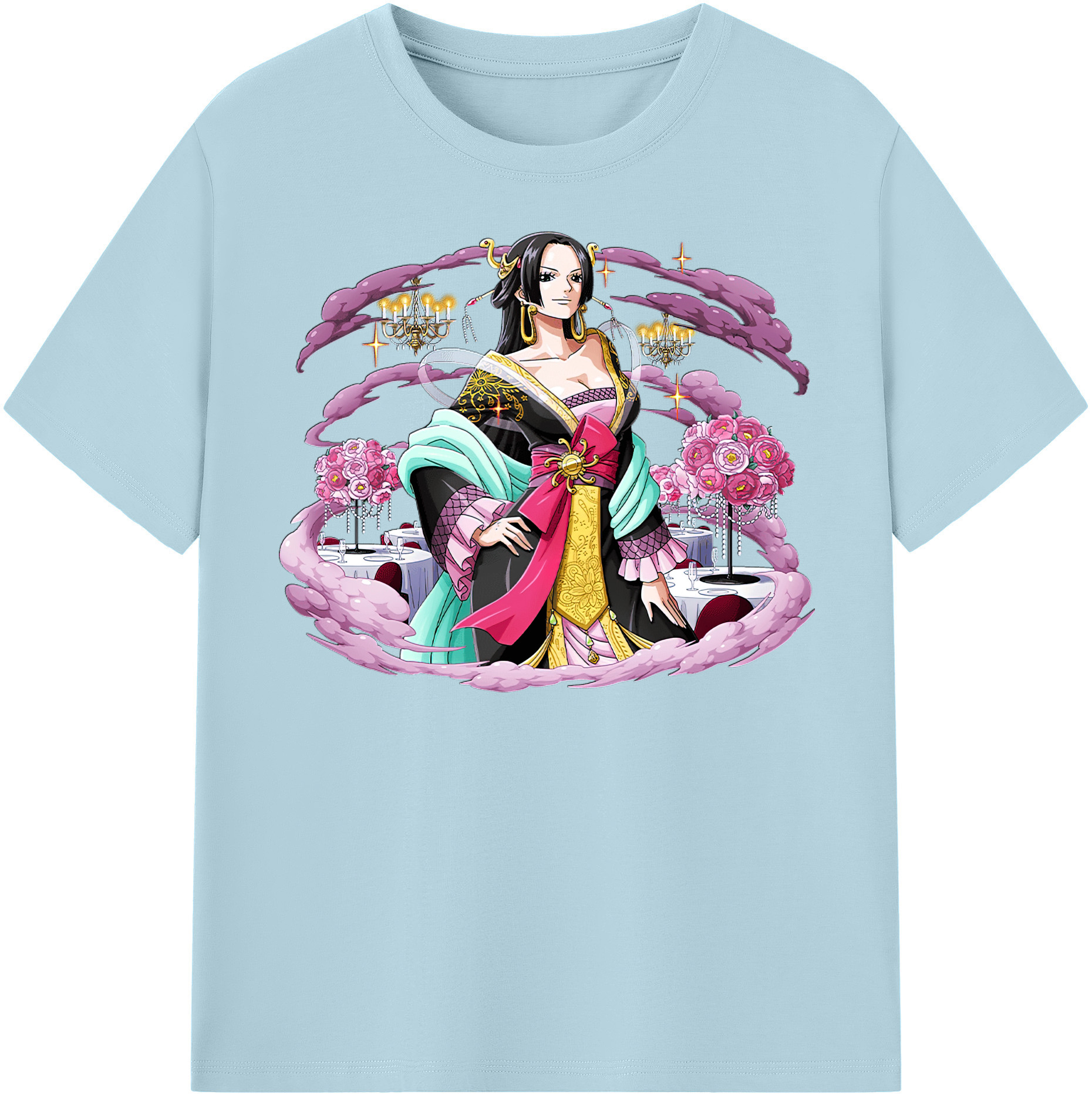 ワンピース ボア・ハンコック ONE PIECE Boa·Hancock 綿100％半袖Tシャツ（フロントプリント）
